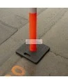 Black stabilizer for pole, delineator post, variety of weights, made of durable, strong and odorless polyethylene (PE)