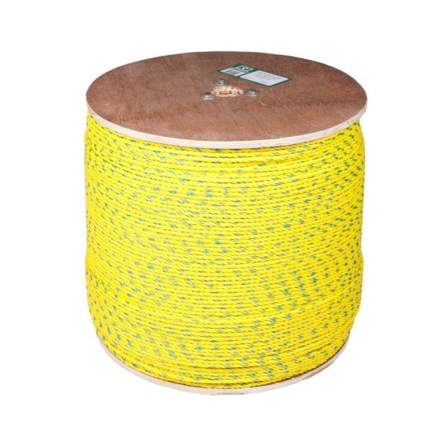 Corde industrielle jaune 3 torons en polypropylène de 1/4 po de diamètre, d’une longueur de 5000’, vendue à l’unité Corde industrielle jaune 3 torons en polypropylène de 1/4 po de diamètre, d’une longueur de 5000’, vendue à l’unité
