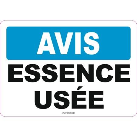 Affiche OSHA « Avis essence usée » en français: langues, formats & matériaux divers   options