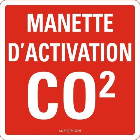 Affiche « Manette d’activation CO2 » en français: langues, formats & matériaux divers   options