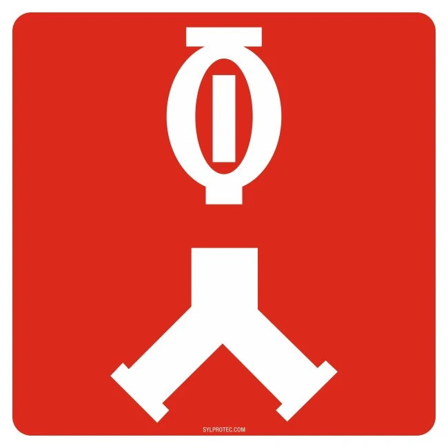 Aluminum sign for fire department automatic sprinkler connection (Siamese connection)