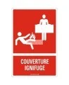 Affiche d’urgence et d’incendie «couverture ignifuge» en divers formats, matériaux, langues & options