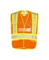 Veste de circulation orange fluo économique, taille unique classe 2 niveau 2, sans poches
