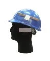 Adhesive pen clip for construction or hard helmets. White color, Sold individually
