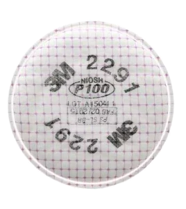 3M 2091 P100 filter for half & full facepiece respirators series 6000, 7000 & FF-400. NIOSH approved. Sold in pairs.