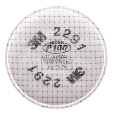 3M 2091 P100 filter for half & full facepiece respirators series 6000, 7000 & FF-400. NIOSH approved. Sold in pairs.