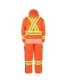 Combinaison en coton orange haute visibilité doublée de polyester, Terra, vendu à l’unité de la grandeur petit (P) à 5XL