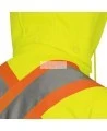 Women's orange Pioneer fleece hoodie made of high-visibility 10.5 oz polyester, sold individually