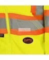 Women's orange Pioneer fleece hoodie made of high-visibility 10.5 oz polyester, sold individually