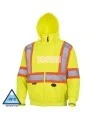Men's orange Pioneer fleece hoodie 10.5 oz made of high-visibility polyester, sold individually