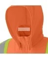 Men's orange Pioneer fleece hoodie made of high-visibility polyester 10.5 oz, sold individually
