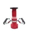 Polycarbonate spray nozzle with handle for 2.5" hose, QST (Quebec) thread, fog stream, full stream or complete shut-off