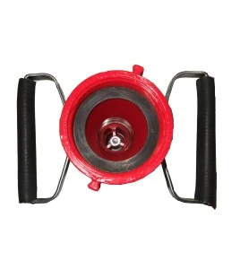 Polycarbonate spray nozzle with handle for 2.5" hose, QST (Quebec) thread, fog stream, full stream or complete shut-off