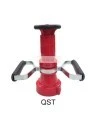 Polycarbonate spray nozzle with handle for 2.5" hose, QST (Quebec) thread, fog stream, full stream or complete shut-off