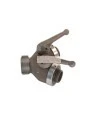 Connexion en Y avec valve de contrôle individuel, entrée 1’’ femelle pivotante NPSH, 2 sorties 1’’ NPSH mâles