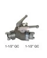 Gate-wye individual control valve, quick-connect inlet and two quick-connect outlets