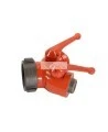 Gate-wye with individual control valve at outlet to regulate flow, 2-1/2'' female NS swivel inlet to two 1-1/2'' male NPSH