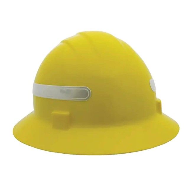 High-visibility silver retroreflective adhesive tapes for Safety helmets, sold in packs of 7 strips per sheet High-visibility silver retroreflective adhesive tapes for Safety helmets, sold in packs of 7 strips per sheet