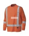 Chandail ignifuge Pioneer à manche longue fabriqué en coton, 7,5 oz (250 g/m2) orange, vendu à l'unité