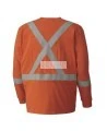 Chandail ignifuge Pioneer à manche longue fabriqué en coton, 7,5 oz (250 g/m2) orange, vendu à l'unité