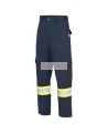 Pantalon cargo ignifugé Pioneer FR-tech modèle 7764,Arc 2, bleu marine 7 oz, bandes haute visibilité, en grandeurs variées