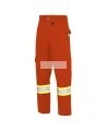 Pantalon cargo ignifugé Pioneer FR-tech 7 oz, Arc 2, modèle 7765 orange Hi-Vis, bandes haute visibilité, en grandeurs variées