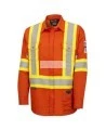 Safety shirt, orange Hi-vis, FR-TECH 7 oz fireproof, size small to 4XL, Pioneer V2540460, model 7743, sold by unit
