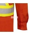 Safety shirt, orange Hi-vis, FR-TECH 7 oz fireproof, size small to 4XL, Pioneer V2540460, model 7743, sold by unit