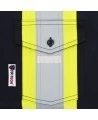 Safety shirt, navy blue, FR-TECH 7 oz fireproof, size small to 4XL, Pioneer V2541440, model 7742SF, sold by unit