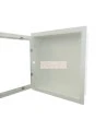Recessed cabinet for fire hose of 75 to 100 ft and fire extinguisher of 5 or 10 lb, white