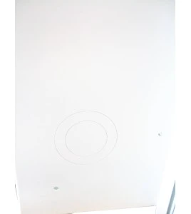 Recessed cabinet for fire hose of 75 to 100 ft and fire extinguisher of 5 or 10 lb, white