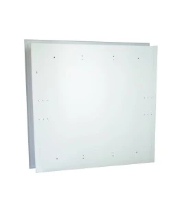 Recessed cabinet for fire hose of 75 to 100 ft and fire extinguisher of 5 or 10 lb, white