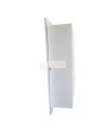 Recessed cabinet for fire hose of 75 to 100 ft and fire extinguisher of 5 or 10 lb, white