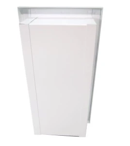 Semi-recessed built-in cabinet for 5 lbs powder fire extinguishers, pre-painted white