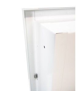 Cabinet semi-encastré pour extincteurs à poudre de 5 lbs, pré-peint en blanc