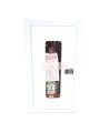 Semi-recessed built-in cabinet for 5 lbs powder fire extinguishers, pre-painted white