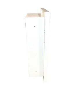 Semi-recessed built-in cabinet for 5 lbs powder fire extinguishers, pre-painted white