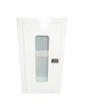 Semi-recessed built-in cabinet for 5 lbs powder fire extinguishers, pre-painted white