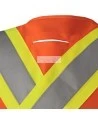 Pioneer orange high-visibility safety vest, class 2, level 2, detachable, 5 pockets, sold individually