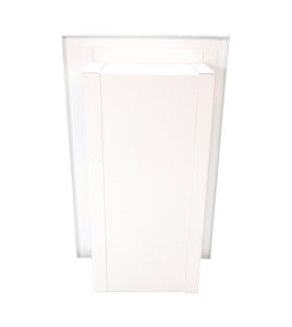 Recessed built-in cabinet for 5 lbs powder fire extinguishers, pre-painted flat white