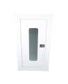 Recessed built-in cabinet for 5 lbs powder fire extinguishers, pre-painted flat white