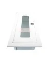 Recessed built-in cabinet for 10 lbs powder fire extinguishers, pre-painted flat white