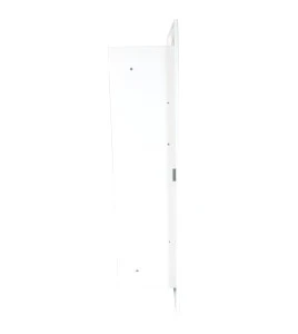 Recessed built-in cabinet for 10 lbs powder fire extinguishers, pre-painted flat white