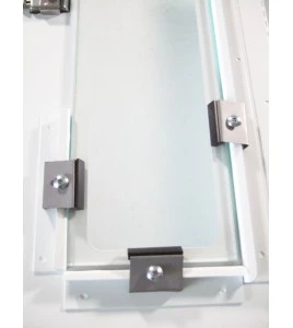 Recessed built-in cabinet for 10 lbs powder fire extinguishers, pre-painted flat white