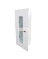 Recessed built-in cabinet for 10 lbs powder fire extinguishers, pre-painted flat white
