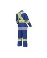 Women's 100% flame-resistant 7 oz , Pioneer 7704W royal blue safety coverall,ARC 2, with high-visibility reflective stripes