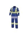 Women's 100% flame-resistant 7 oz , Pioneer 7704W royal blue safety coverall,ARC 2, with high-visibility reflective stripes