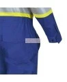Women's 100% flame-resistant 7 oz , Pioneer 7704W royal blue safety coverall,ARC 2, with high-visibility reflective stripes