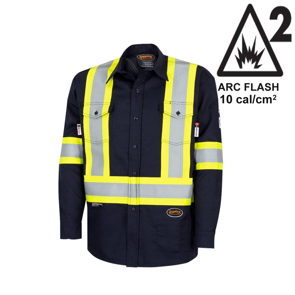 Fireproof shirt, Pioneer FR-tech 7 oz, Arc 2 model 7742SF, navy blue