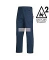 Pantalon régulier ignifugé Pioneer FR-tech modèle 7761, classé Arc 2, bleu marine 7 oz, disponible en grandeurs variées